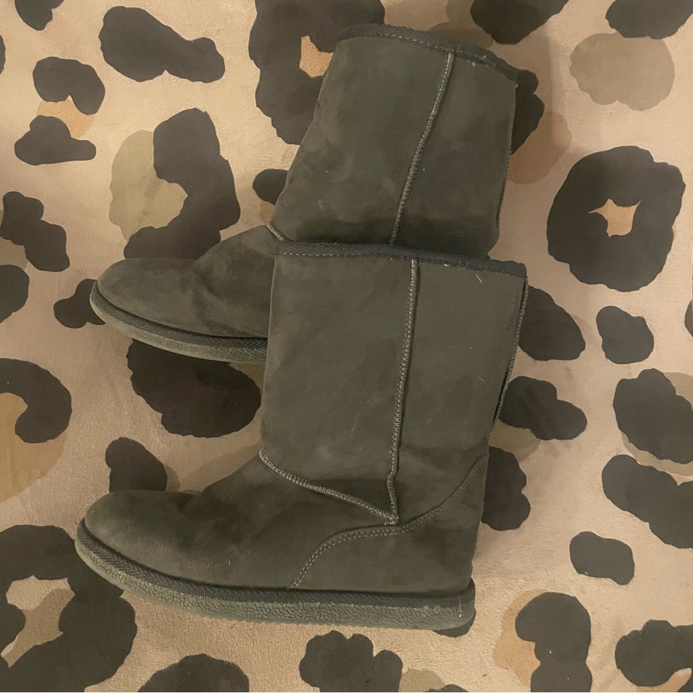 Grey Suede Boots - size 2